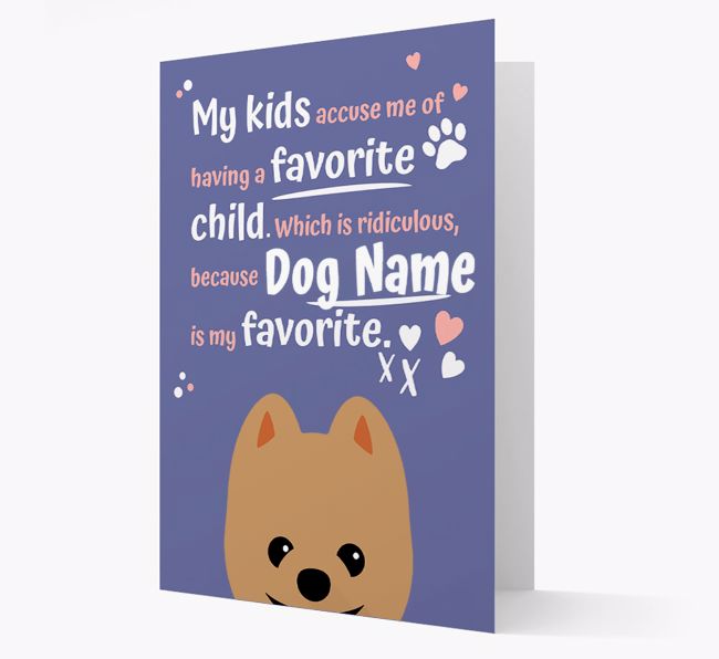 'Favorite Child' - Personalized {breedFullName} Card 